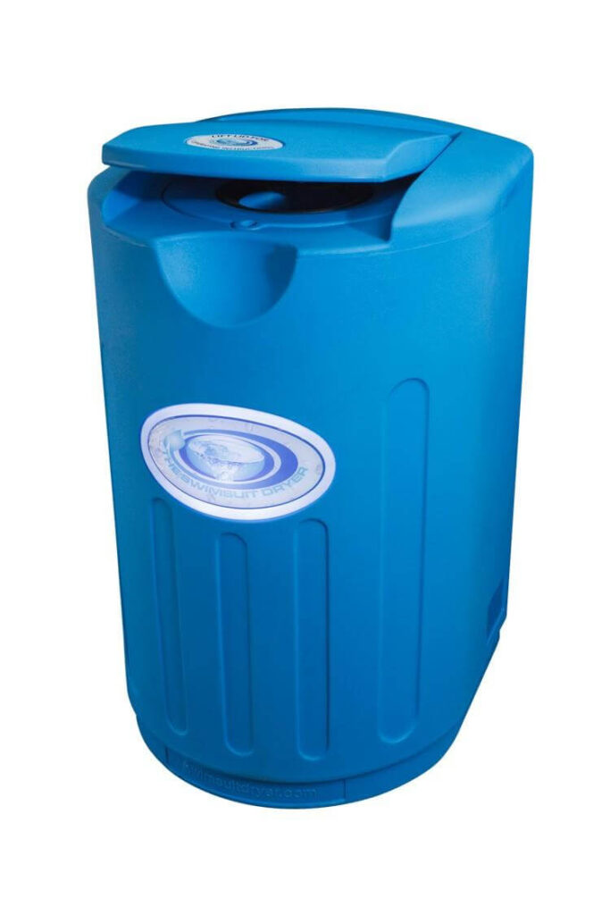 swimsuit dryer showing blue colour option
