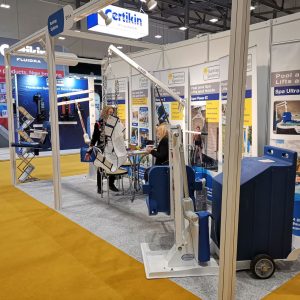 Our stand shown at spatex with 3 lifts